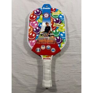 Franklin Pickleball Paddle Youth Multicolor NEW Smiley Face Polymer 15.7in